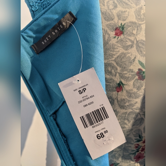 Blue lace dress size Small - Picture 3 of 9